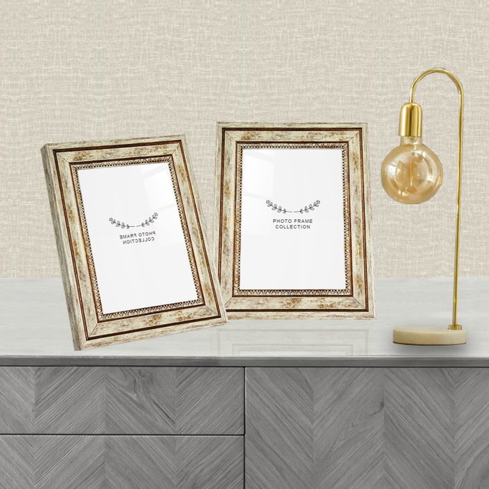 Aberto Design Set de 2 Marcos de Fotos Marrón 13 x 18 cm Aberto Design Set de 2 Marcos de Fotos Marrón 13 x 18 cm